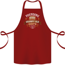 Father's Day Grumpy Old Dad's Club Funny Cotton Apron 100% Organic Maroon