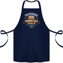 Father's Day Grumpy Old Dad's Club Funny Cotton Apron 100% Organic Navy Blue