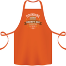 Father's Day Grumpy Old Dad's Club Funny Cotton Apron 100% Organic Orange