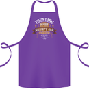 Father's Day Grumpy Old Dad's Club Funny Cotton Apron 100% Organic Purple