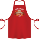Father's Day Grumpy Old Dad's Club Funny Cotton Apron 100% Organic Red