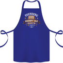 Father's Day Grumpy Old Dad's Club Funny Cotton Apron 100% Organic Royal Blue