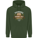Father's Day Grumpy Old Dad's Club Funny Mens 80% Cotton Hoodie Forest Green