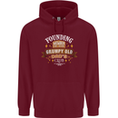 Father's Day Grumpy Old Dad's Club Funny Mens 80% Cotton Hoodie Maroon