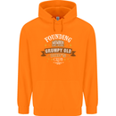 Father's Day Grumpy Old Dad's Club Funny Mens 80% Cotton Hoodie Orange