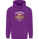 Father's Day Grumpy Old Dad's Club Funny Mens 80% Cotton Hoodie Purple