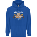Father's Day Grumpy Old Dad's Club Funny Mens 80% Cotton Hoodie Royal Blue