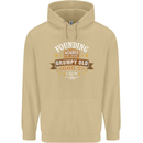 Father's Day Grumpy Old Dad's Club Funny Mens 80% Cotton Hoodie Sand