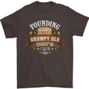 Father's Day Grumpy Old Dad's Club Funny Mens T-Shirt Cotton Gildan Dark Chocolate