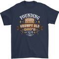 Father's Day Grumpy Old Dad's Club Funny Mens T-Shirt Cotton Gildan Navy Blue
