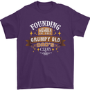 Father's Day Grumpy Old Dad's Club Funny Mens T-Shirt Cotton Gildan Purple