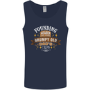 Father's Day Grumpy Old Dad's Club Funny Mens Vest Tank Top Navy Blue