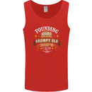Father's Day Grumpy Old Dad's Club Funny Mens Vest Tank Top Red