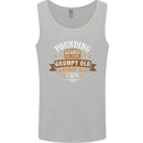 Father's Day Grumpy Old Dad's Club Funny Mens Vest Tank Top Sports Grey