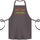 Father's Day I'm the Step That Stepped Up Cotton Apron 100% Organic Dark Grey