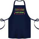 Father's Day I'm the Step That Stepped Up Cotton Apron 100% Organic Navy Blue