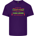 Father's Day I'm the Step That Stepped Up Mens Cotton T-Shirt Tee Top Purple