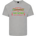 Father's Day I'm the Step That Stepped Up Mens Cotton T-Shirt Tee Top Sports Grey