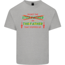 Father's Day I'm the Step That Stepped Up Mens Cotton T-Shirt Tee Top Sports Grey