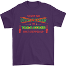 Father's Day I'm the Step That Stepped Up Mens T-Shirt Cotton Gildan Purple