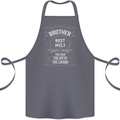 Father's Day No 1 Brother Man Myth Legend Cotton Apron 100% Organic Steel