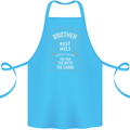 Father's Day No 1 Brother Man Myth Legend Cotton Apron 100% Organic Turquoise