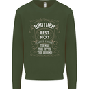 Father's Day No 1 Brother Man Myth Legend Kids Sweatshirt Jumper Forest Green