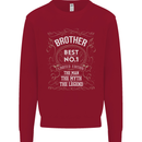 Father's Day No 1 Brother Man Myth Legend Kids Sweatshirt Jumper Red