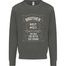 Father's Day No 1 Brother Man Myth Legend Kids Sweatshirt Jumper Storm Grey