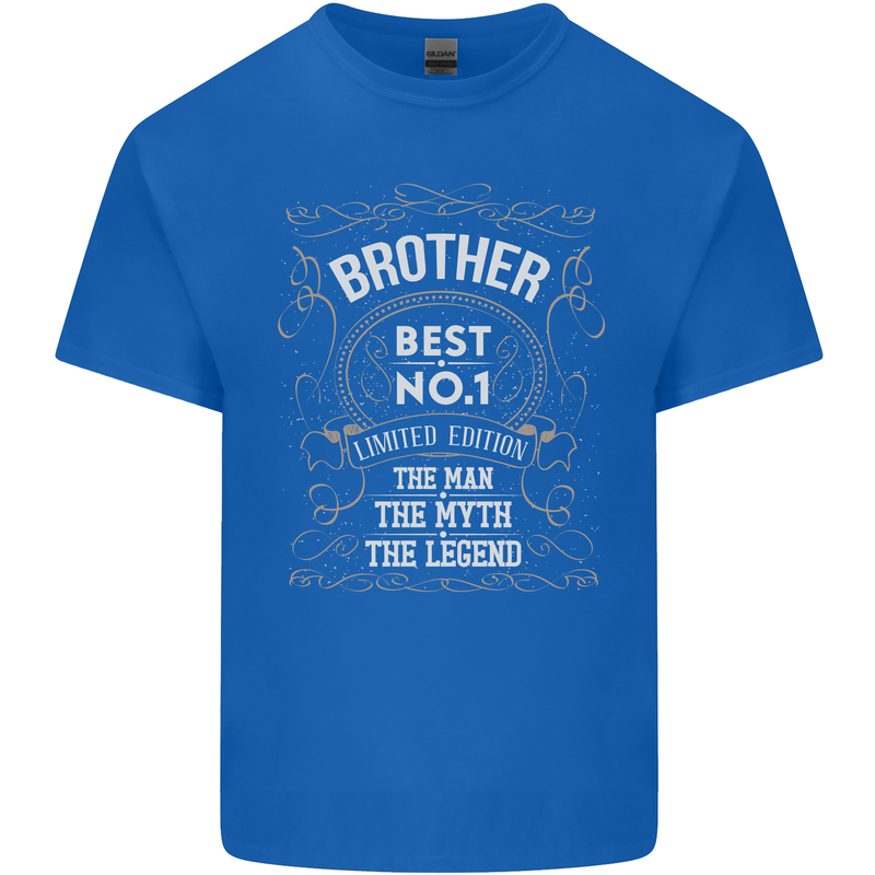 Father's Day No 1 Brother Man Myth Legend Kids T-Shirt Childrens Royal Blue