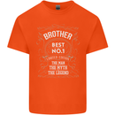 Father's Day No 1 Brother Man Myth Legend Mens Cotton T-Shirt Tee Top Orange