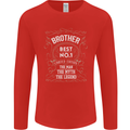 Father's Day No 1 Brother Man Myth Legend Mens Long Sleeve T-Shirt Red