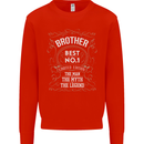 Father's Day No 1 Brother Man Myth Legend Mens Sweatshirt Jumper Bright Red