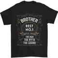 Father's Day No 1 Brother Man Myth Legend Mens T-Shirt Cotton Gildan Black