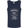 Father's Day No 1 Brother Man Myth Legend Mens Vest Tank Top Navy Blue