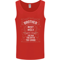 Father's Day No 1 Brother Man Myth Legend Mens Vest Tank Top Red