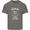 Father's Day No 1 Dad Man Myth Legend Funny Mens Cotton T-Shirt Tee Top Charcoal