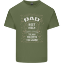 Father's Day No 1 Dad Man Myth Legend Funny Mens Cotton T-Shirt Tee Top Military Green