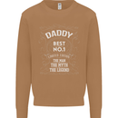 Father's Day No 1 Daddy Man Myth Legend Mens Sweatshirt Jumper Caramel Latte