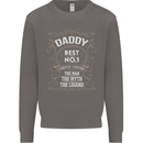 Father's Day No 1 Daddy Man Myth Legend Mens Sweatshirt Jumper Charcoal