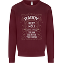 Father's Day No 1 Daddy Man Myth Legend Mens Sweatshirt Jumper Maroon