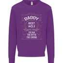 Father's Day No 1 Daddy Man Myth Legend Mens Sweatshirt Jumper Purple