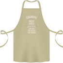 Father's Day No 1 Grandpa Man Myth Legend Cotton Apron 100% Organic Khaki