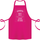 Father's Day No 1 Grandpa Man Myth Legend Cotton Apron 100% Organic Pink