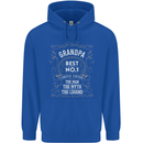Father's Day No 1 Grandpa Man Myth Legend Mens 80% Cotton Hoodie Royal Blue
