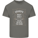Father's Day No 1 Grandpa Man Myth Legend Mens Cotton T-Shirt Tee Top Charcoal