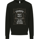 Father's Day No 1 Grandpa Man Myth Legend Mens Sweatshirt Jumper Black