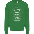 Father's Day No 1 Grandpa Man Myth Legend Mens Sweatshirt Jumper Irish Green