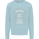 Father's Day No 1 Grandpa Man Myth Legend Mens Sweatshirt Jumper Light Blue