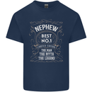 Father's Day No 1 Nephew Man Myth Legend Kids T-Shirt Childrens Navy Blue